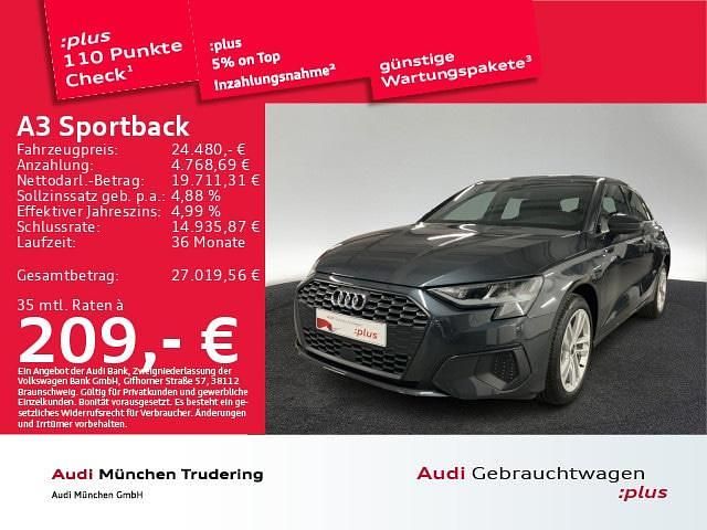 Manhattangrau metallic Gebraucht 2023 Audi A3 Sportback e-tron Kleinwagen | 24.161 € (Guter Preis) - Bild 1/1