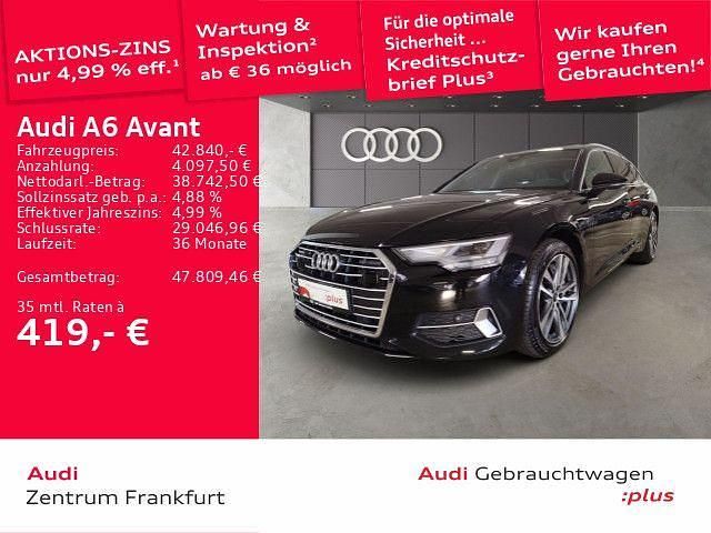 Mythosschwarz metallic Gebraucht 2022 Audi A6 Sport Kombi | 42.450 € (Guter Preis) - Bild 1/3