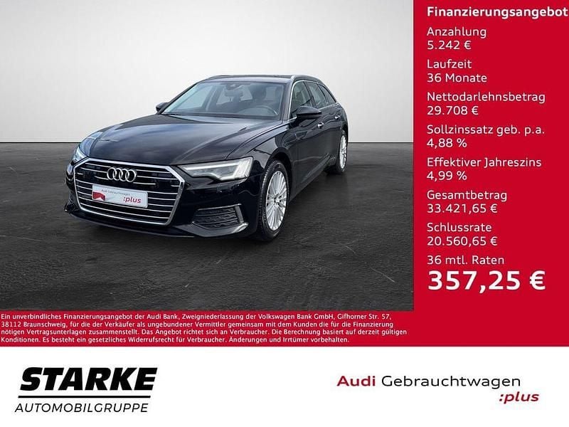 Schwarz (brillantschwarz) Gebraucht 2022 Audi A6 Design Kombi | 34.950 € (Fairer Preis) - Bild 1/4