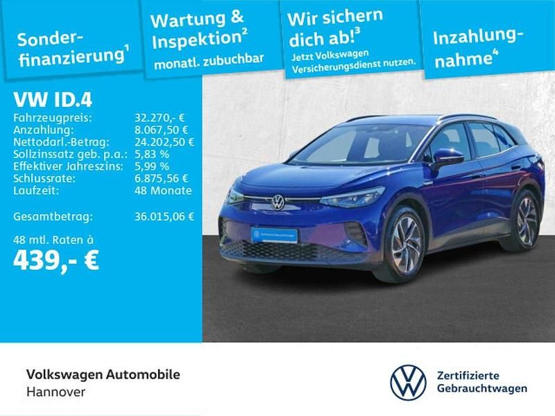 Blue dusk metallic Gebraucht 2023 VW ID.4 Pro Performance SUV | 32.270 € (Guter Preis) - Bild 1/3