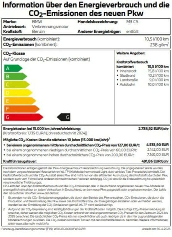 Neu BMW M3 Performance 551 PS (405 kW) 2026 Schwarz Limousine