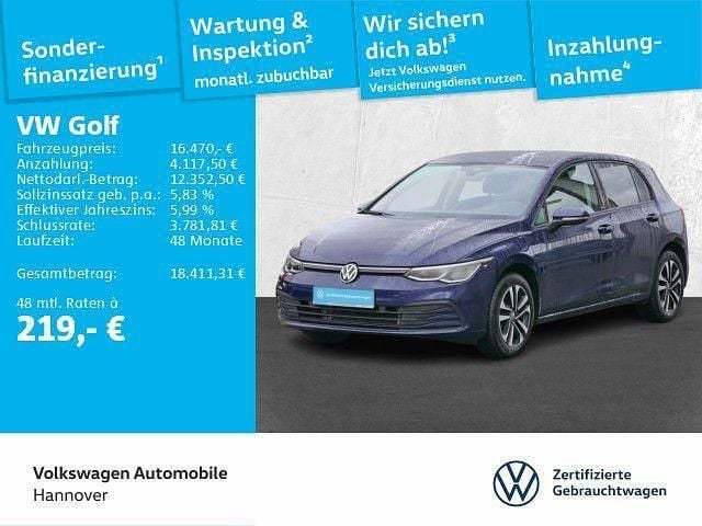Gebraucht VW Golf VIII United 110 PS (80 kW) 2020 Atlantic blue metallic Limousine