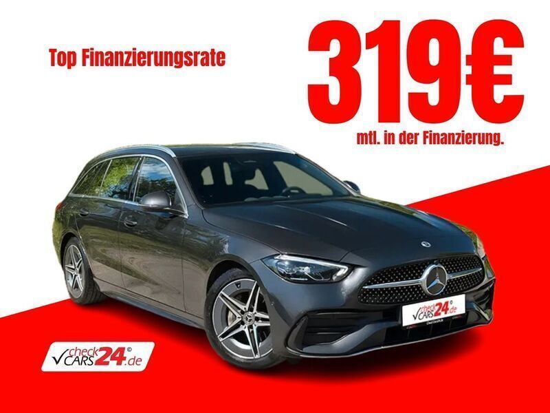 Grün Gebraucht 2024 Mercedes C300 AMG line Kombi | 51.489 € - Bild 1/4