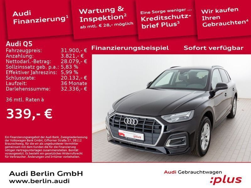 Brillantschwarz Gebraucht 2021 Audi Q5 Comfort SUV | 32.900 € (Superpreis) - Bild 1/3