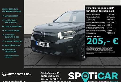 Gebraucht Citroën e-C3 83 kW (113 PS) 2025 Schwarz Limousine