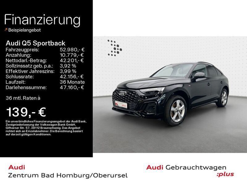 Schwarz Gebraucht 2024 Audi Q5 Sportback S-Line SUV | 51.980 € (Fairer Preis) - Bild 1/4