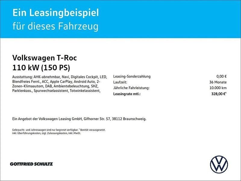 Gebraucht VW T-Roc Goal 150 PS (110 kW) 2025 Schwarz SUV