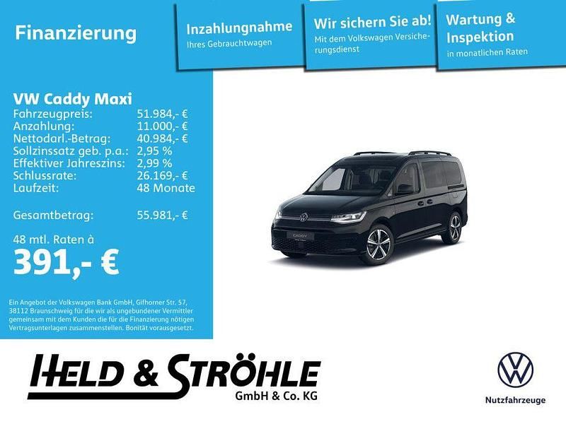 Schwarz Neu 2025 VW Caddy Maxi Van / Kleinbus | 45.990 € (Teuer) - Bild 1/4