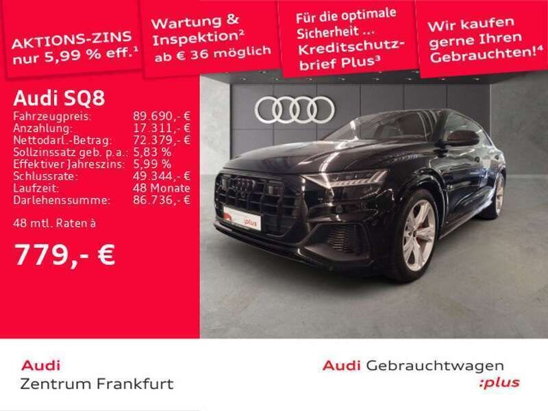 Mythosschwarz metallic Gebraucht 2023 Audi SQ8 Competition SUV | 90.850 € (Fairer Preis) - Bild 1/2