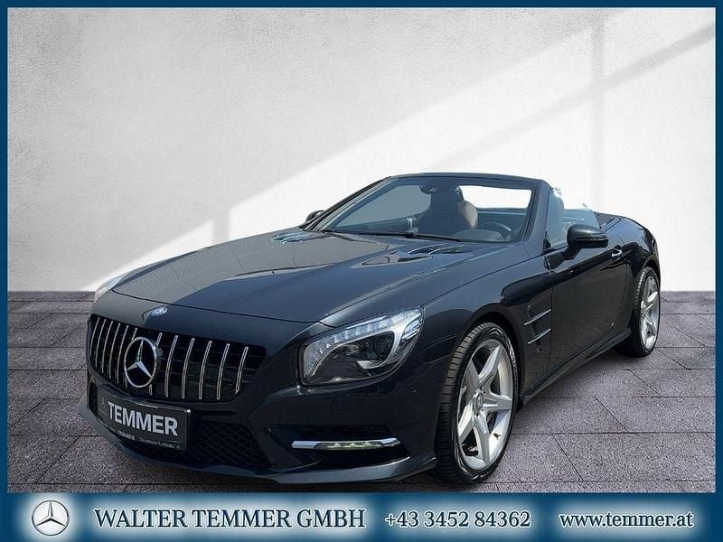 Schwarz Gebraucht 2013 Mercedes SL500 AMG line Cabrio | 57.350 € - Bild 1/4