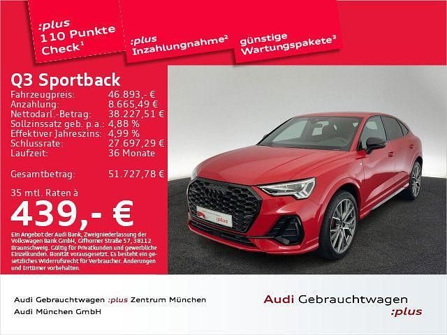 Rot Gebraucht 2023 Audi Q3 Sportback S-Line SUV | 46.893 € (Fairer Preis) - Bild 1/2