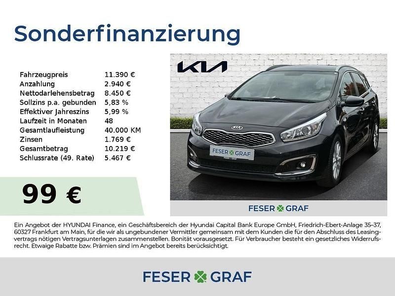 Schwarz Gebraucht 2018 Kia Ceed Sportswagon DREAM-TEAM Edition Kombi | 10.850 € (Fairer Preis) - Bild 1/4