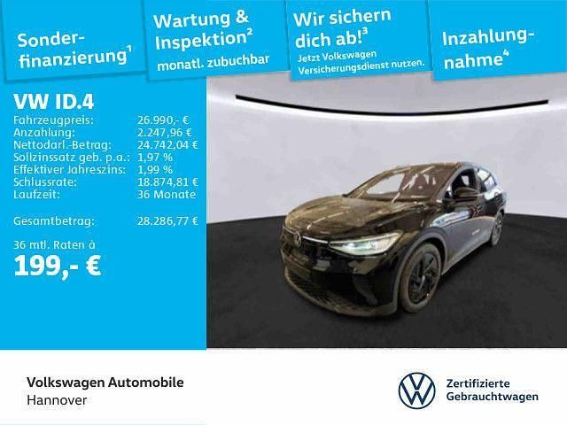 Grenadillschwarz metallic Gebraucht 2022 VW ID.4 Pro Performance SUV | 26.990 € (Fairer Preis) - Bild 1/3
