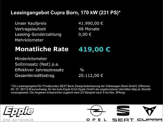 Neu Cupra Born 169 kW (231 PS) 2026 Weiß Kleinwagen