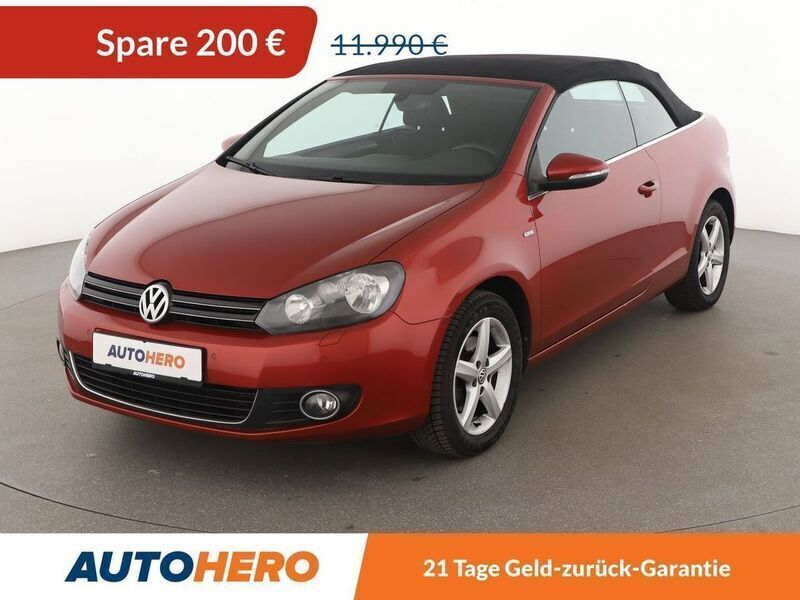 Rot Gebraucht 2014 VW Golf Cabriolet Cabrio | 11.790 € (Fairer Preis) - Bild 1/3