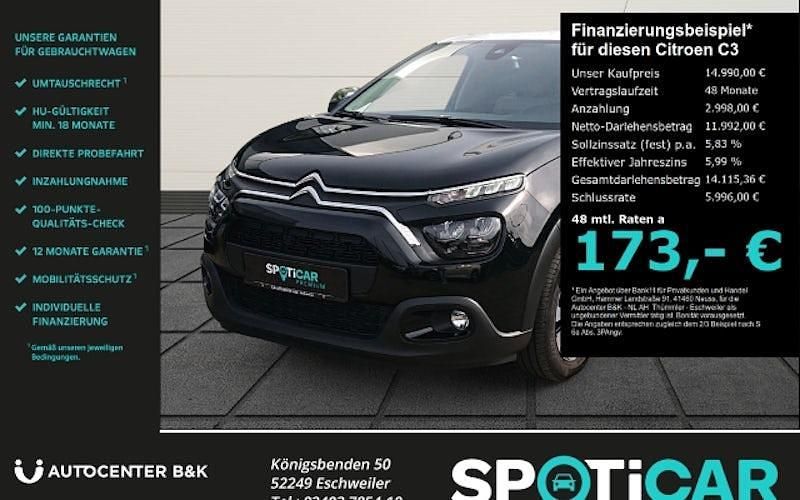 Gebraucht Citroën C3 PureTech 83 PS (61 kW) 2024 Schwarz Limousine