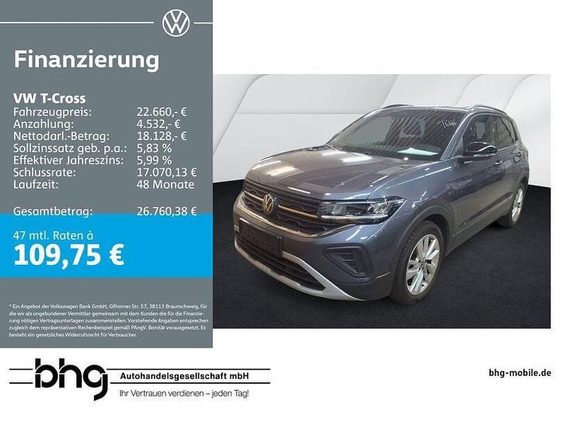 Gebraucht VW T-Cross Life 116 PS (85 kW) 2025 Grau SUV