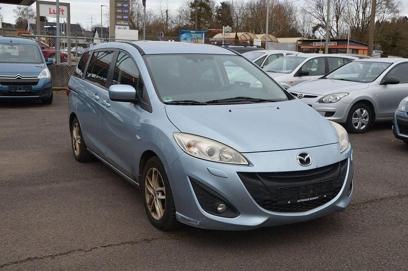 Gebraucht Mazda 5 Prime-Line 116 PS (85 kW) 2012 Blau Van / Kleinbus