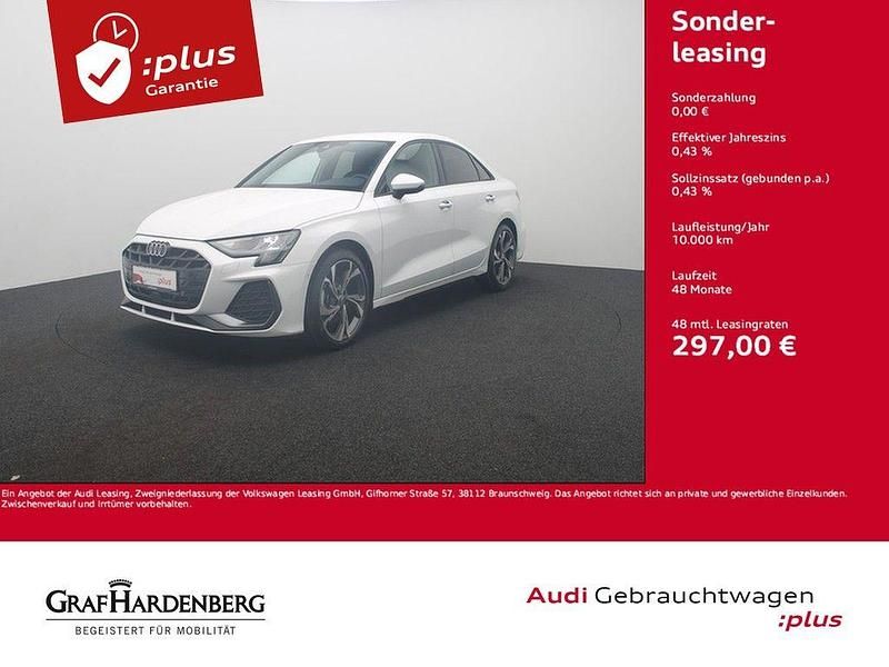 Gletscherweiß metallic Gebraucht 2025 Audi A3 S-Line Limousine | 34.380 € (Guter Preis) - Bild 1/4
