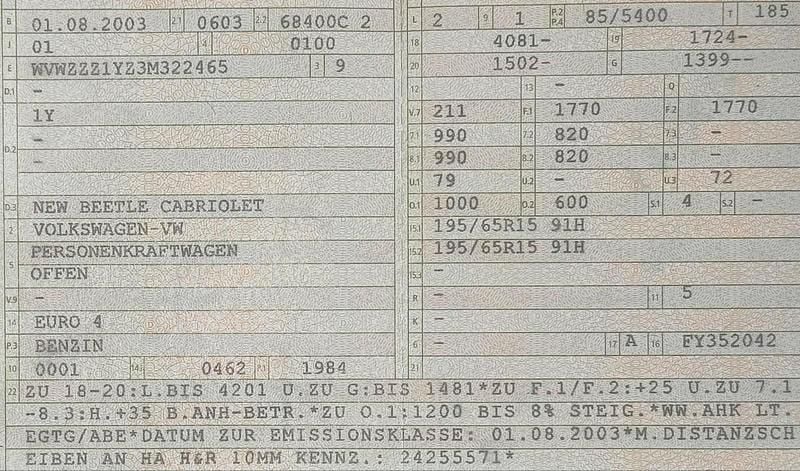 Gebraucht VW New Beetle 116 PS (85 kW) 2003 Blau Kleinwagen