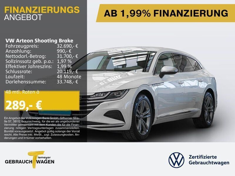 Weiß Gebraucht 2023 VW Arteon Elegance Kombi | 33.870 € (Guter Preis) - Bild 1/4