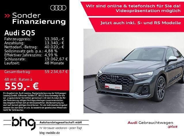 Daytonagrau perleffekt Gebraucht 2022 Audi SQ5 Sportback Ambiente SUV | 53.360 € (Fairer Preis) - Bild 1/4