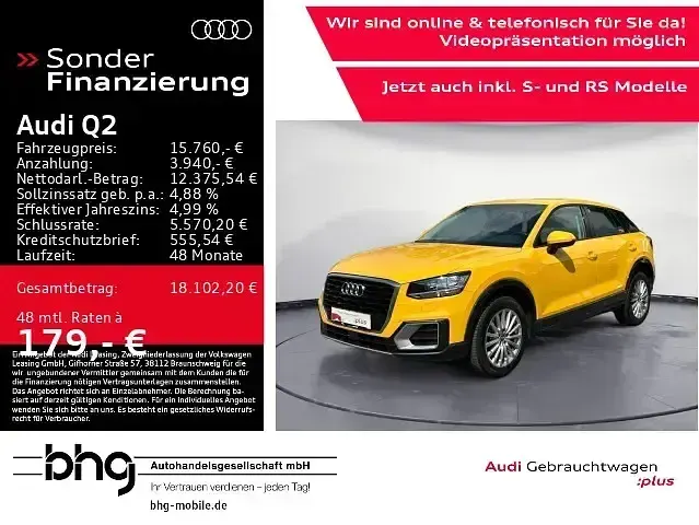 Gebraucht Audi Q2 Design 150 PS (110 kW) 2018 Gelb SUV