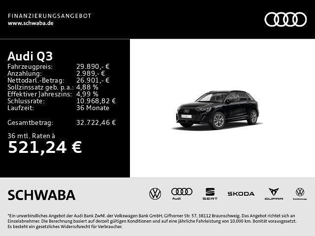 Gebraucht Audi Q3 S-Line 190 PS (139 kW) 2020 Mythosschwarz metallic SUV