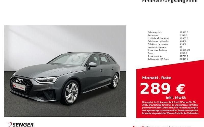 Daytonagrau perleffekt Gebraucht 2023 Audi A4 S-Line Kombi | 36.880 € (Superpreis) - Bild 1/4