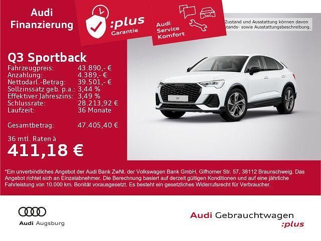 Weiß Gebraucht 2025 Audi Q3 Sportback S-Line SUV | 43.890 € (Fairer Preis) - Bild 1/4