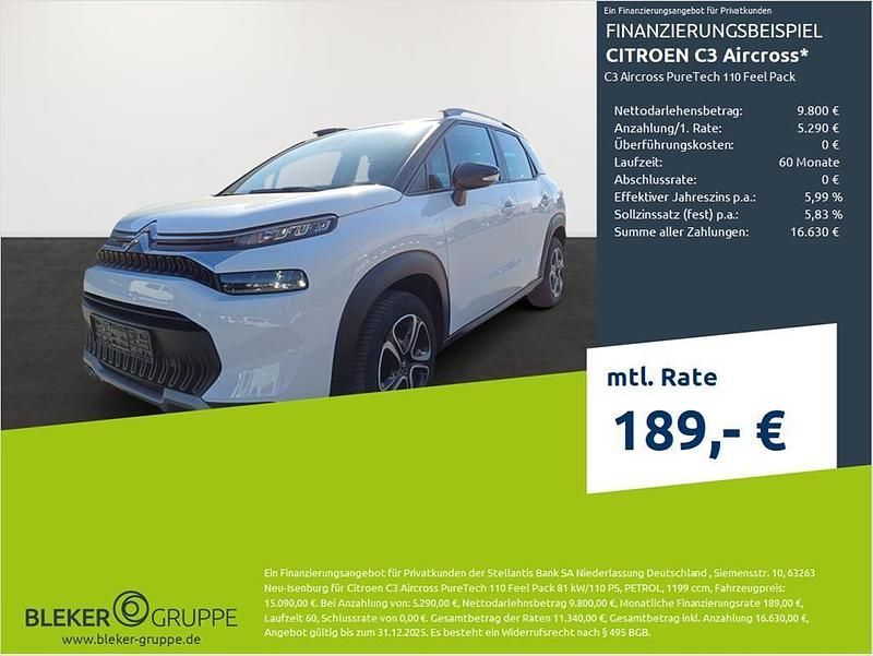 Weiß Gebraucht 2023 Citroën C3 Aircross Feel SUV | 13.980 € (Guter Preis) - Bild 1/3