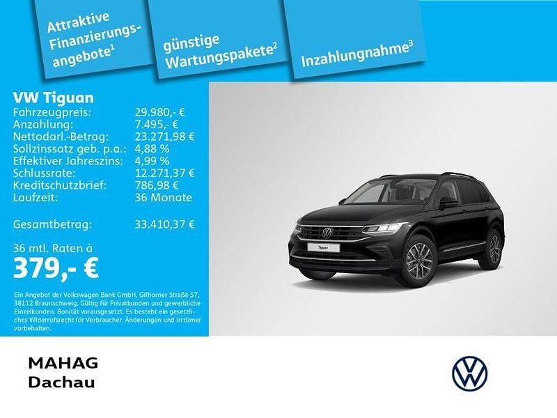 Schwarz Gebraucht 2023 VW Tiguan Life SUV | 29.980 € (Fairer Preis) - Bild 1/1