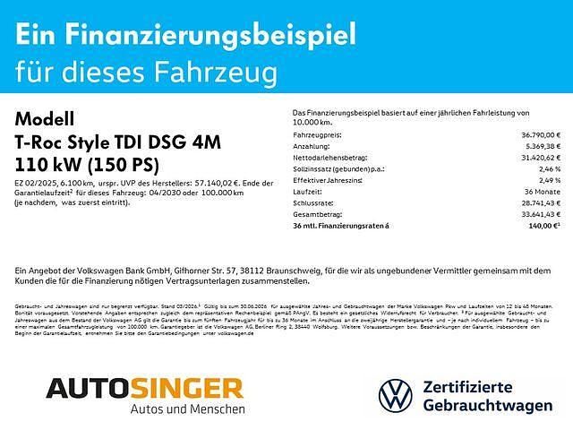 Gebraucht VW T-Roc Style 150 PS (110 kW) 2025 Silber SUV