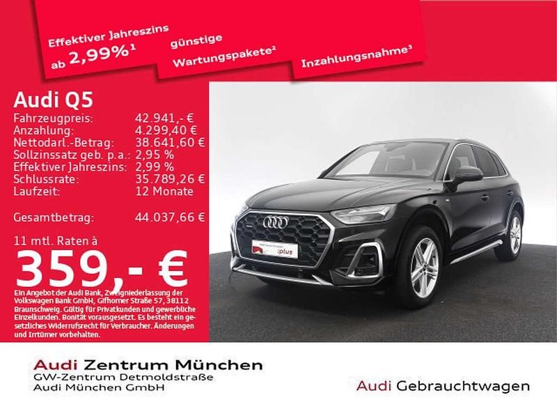 Mythosschwarz metallic Gebraucht 2022 Audi Q5 S-Line SUV | 42.941 € (Fairer Preis) - Bild 1/2
