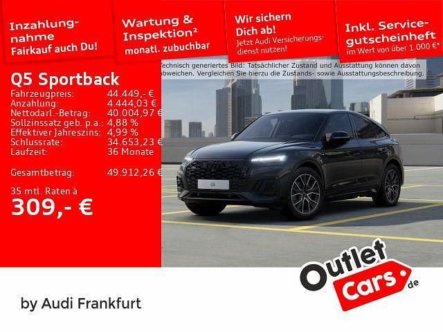 Mythosschwarz metallic Gebraucht 2023 Audi Q5 Sportback Ambiente SUV | 44.449 € (Guter Preis) - Bild 1/2