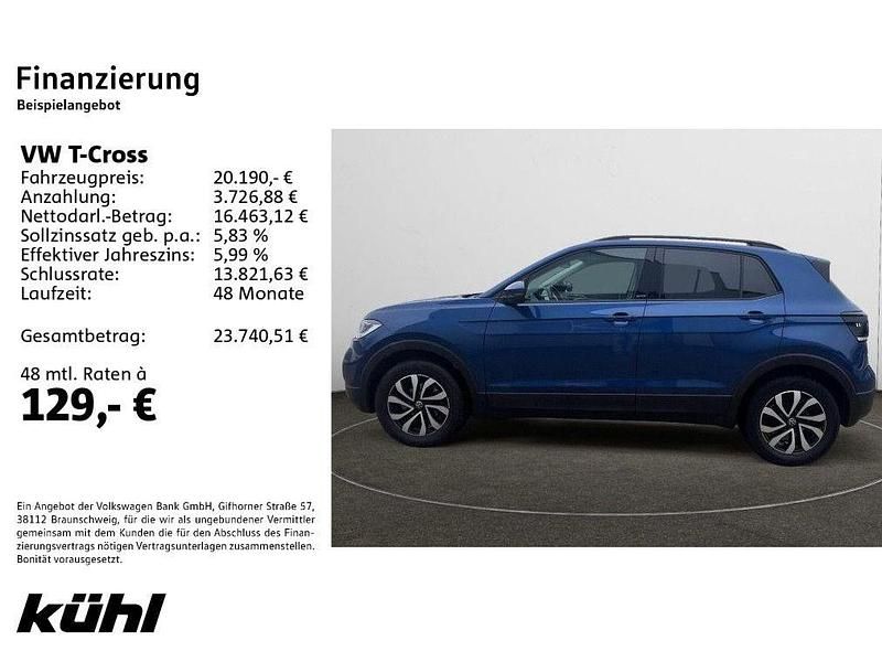 Gebraucht VW T-Cross Active 110 PS (80 kW) 2022 Blau SUV