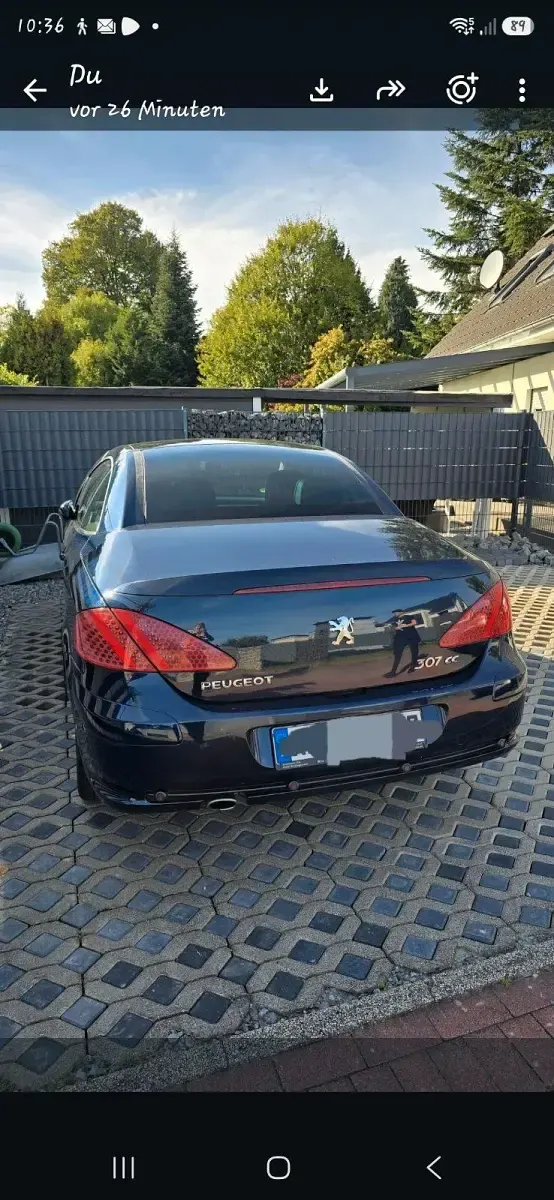 Gebraucht Peugeot 307 CC 108 PS (79 kW) 2007 Blau Cabrio