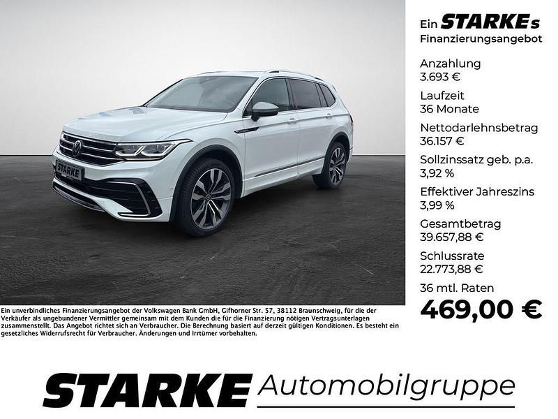 Oryxweiß perlmutteffekt Gebraucht 2022 VW Tiguan Allspace R-line SUV | 39.440 € (Etwas zu teuer) - Bild 1/4