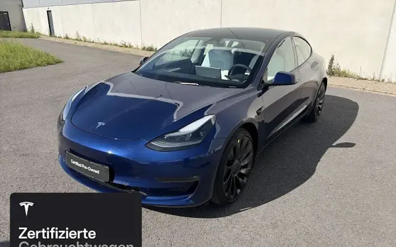 Brugt Tesla Model 3 Performance 377 kW (513 HK) 2022 Blå Sedan