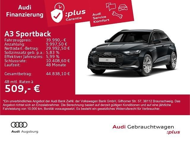 Manhattangrau metallic Gebraucht 2025 Audi A3 Sportback e-tron Advanced Plus Kleinwagen | 39.990 € (Fairer Preis) - Bild 1/4