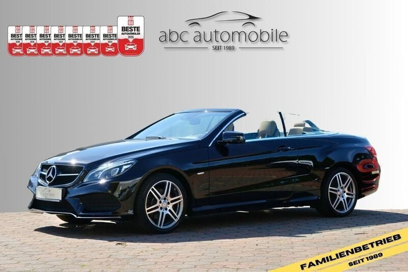 Obsidianschwarz metalliclack Gebraucht 2017 Mercedes E200 AMG Cabrio | 26.990 € (Superpreis) - Bild 1/4