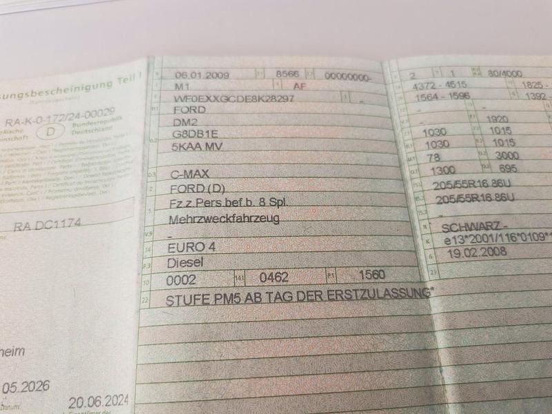 Gebraucht Ford C-MAX Ambiente 109 PS (80 kW) 2009 Schwarz Van / Kleinbus