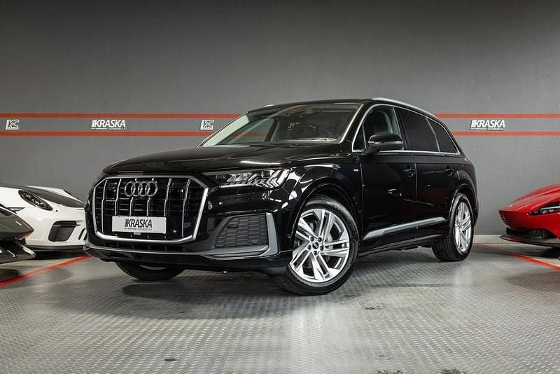 Mythosschwarz metallic Gebraucht 2022 Audi Q7 S-Line SUV | 54.950 € (Superpreis) - Bild 1/4