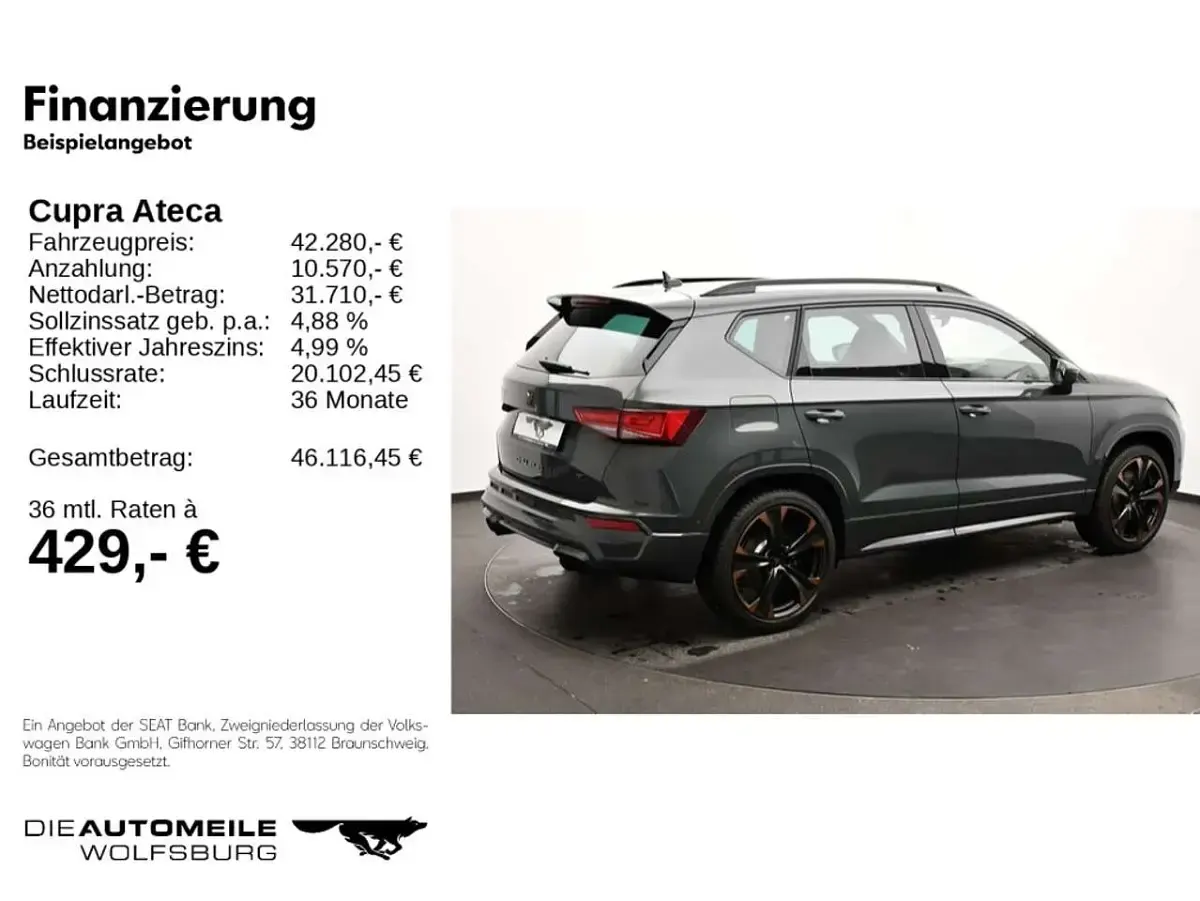 Brugt Cupra Ateca VZ 300 HK (220 kW) 2025 Grøn SUV