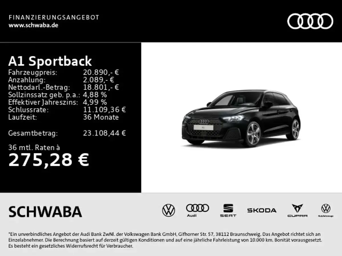 Brugt Audi A1 110 HK (80 kW) 2023 Sort SUV