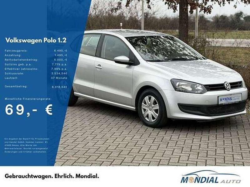Gebraucht VW Polo Trendline 60 PS (44 kW) 2012 Reflexsilber metallic Kleinwagen