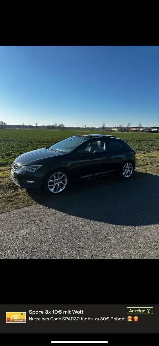 Usata Seat Leon FR 179 CV (131 kW) 2013 Nero Coupé
