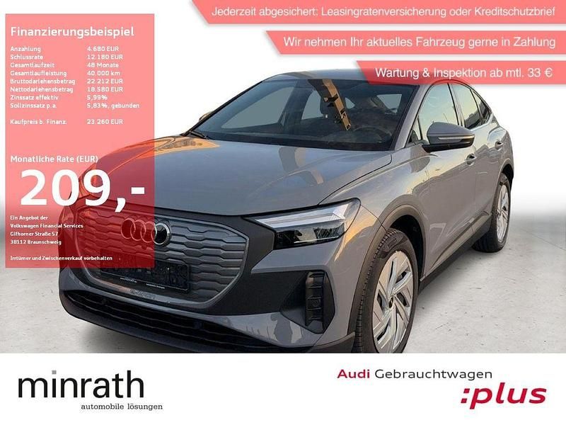 Grau Gebraucht 2023 Audi Q4 Sportback e-tron Comfort SUV | 23.260 € (Superpreis) - Bild 1/4