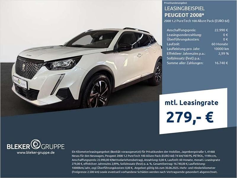 Perlmutt weiß Gebraucht 2023 Peugeot 2008 Allure SUV | 18.480 € (Etwas zu teuer) - Bild 1/4