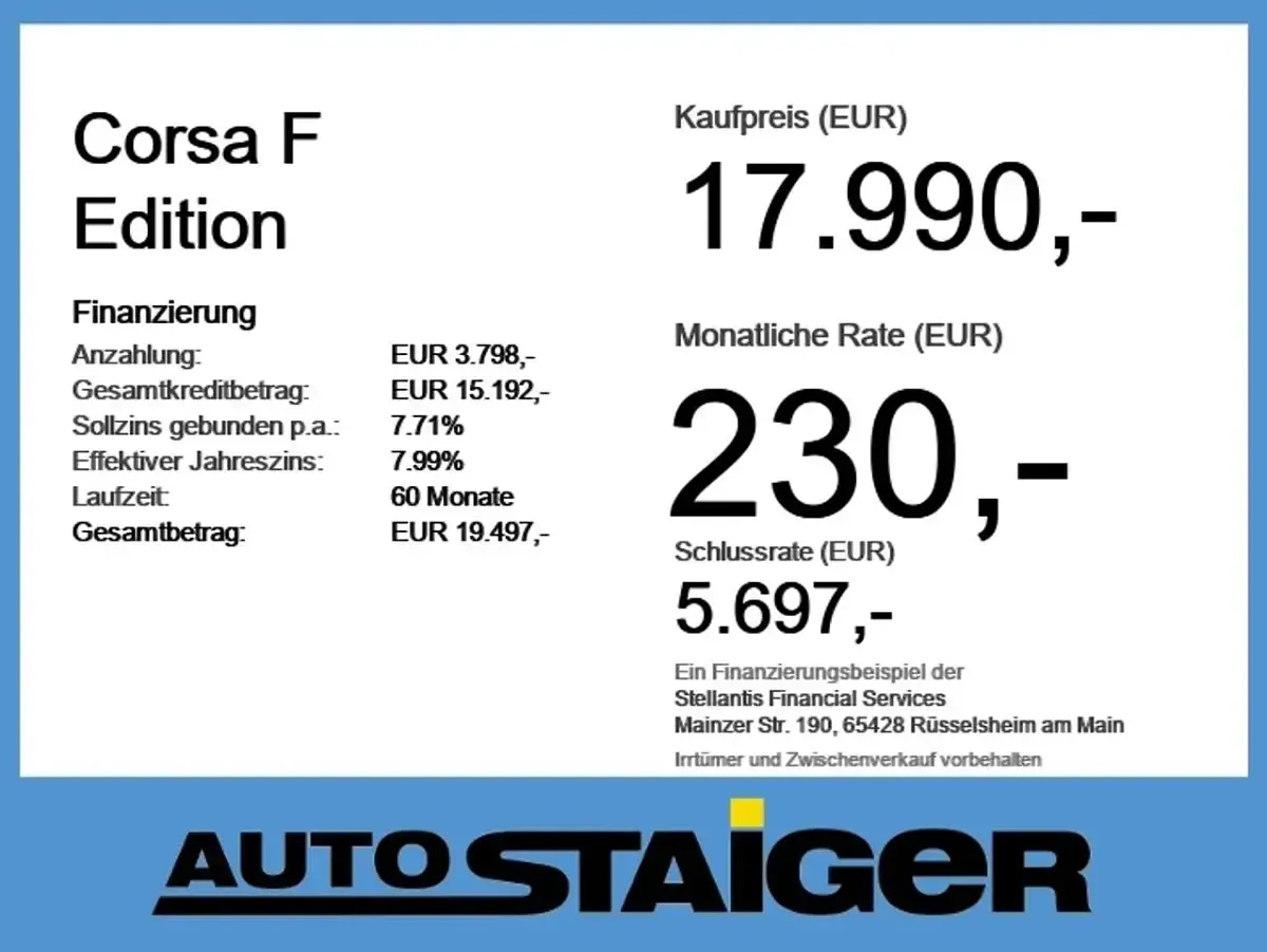 Gebraucht Opel Corsa-e Edition 100 kW (136 PS) 2023 Lackierung peperoncino red/typ Kleinwagen
